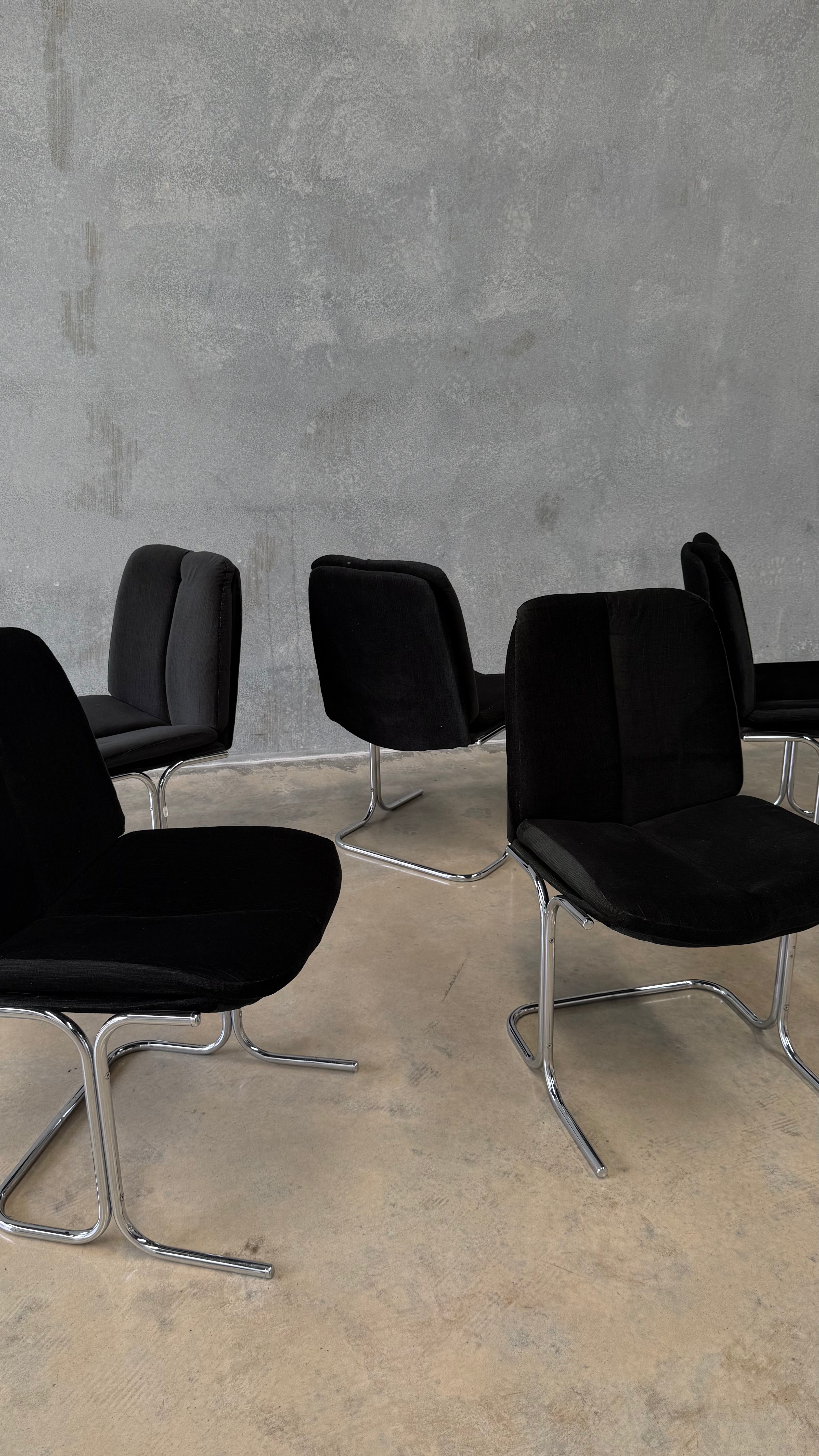 Eleganza Dining Chairs Attributed to Tim Bates for Pieff 1970s (set of six)