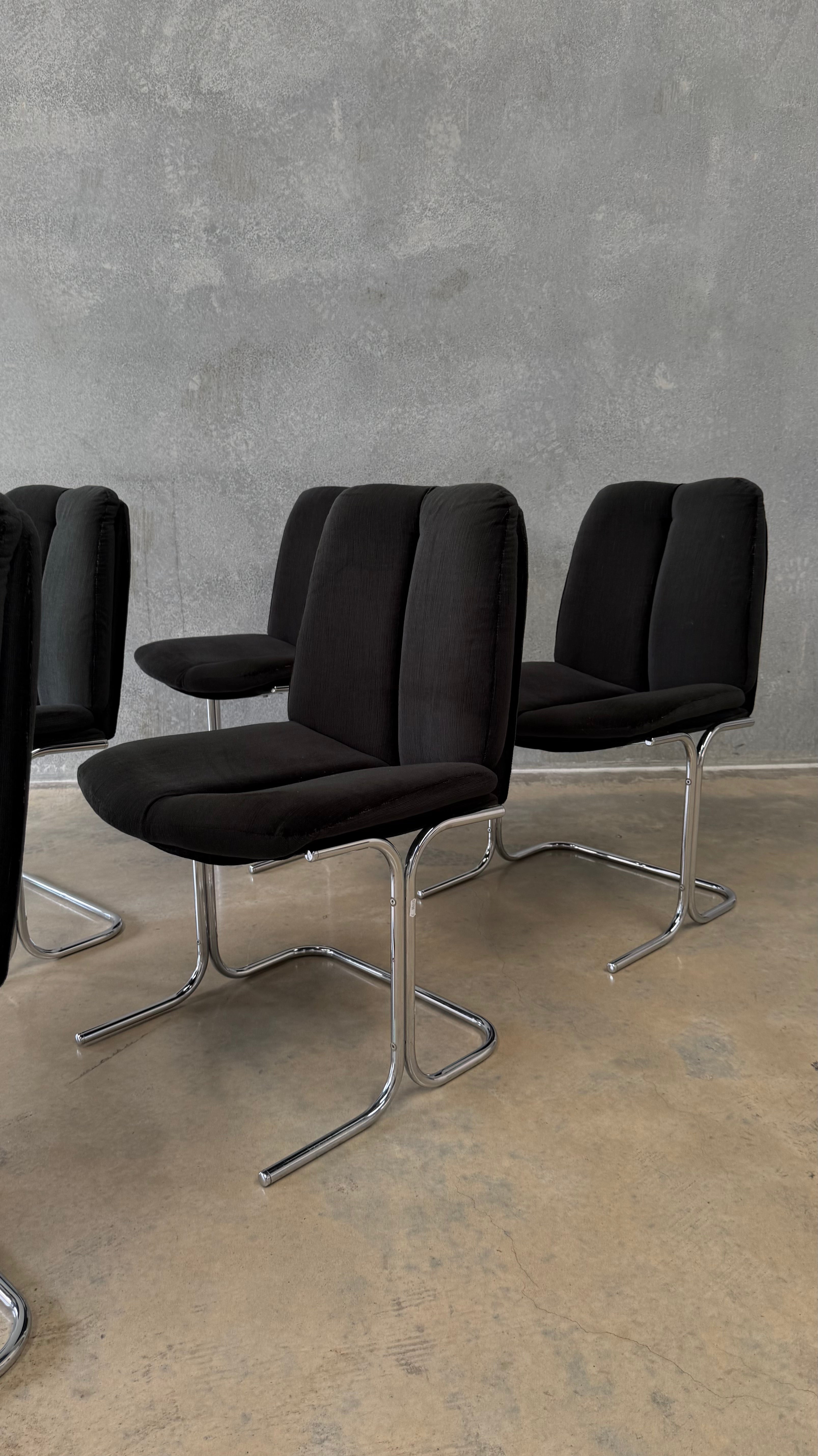 Eleganza Dining Chairs Attributed to Tim Bates for Pieff 1970s (set of six)