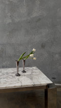 ART DECO STIRLING SILVER PLATED POSY VASES (PAIR)