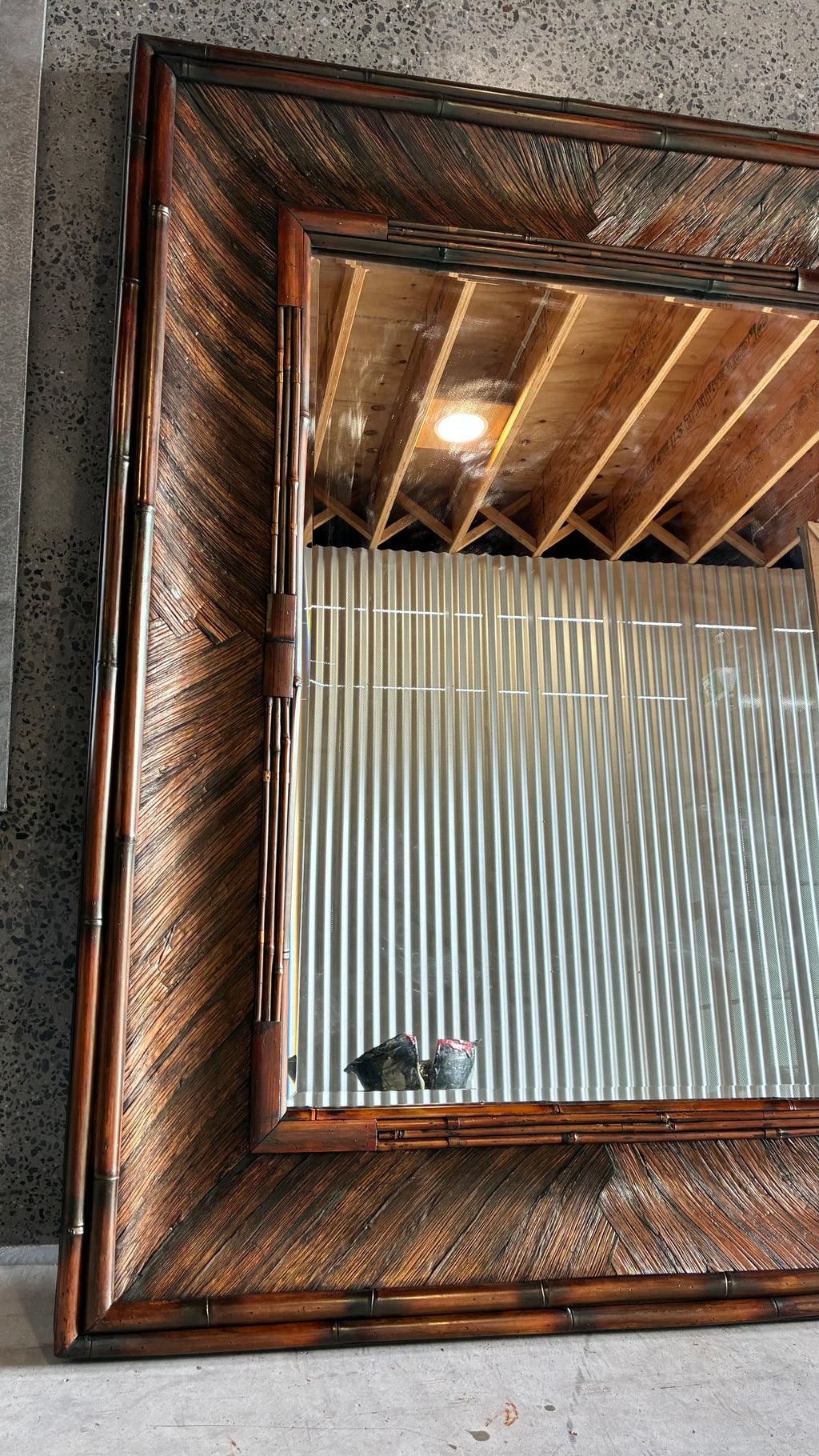 VINTAGE BAMBOO MIRROR
