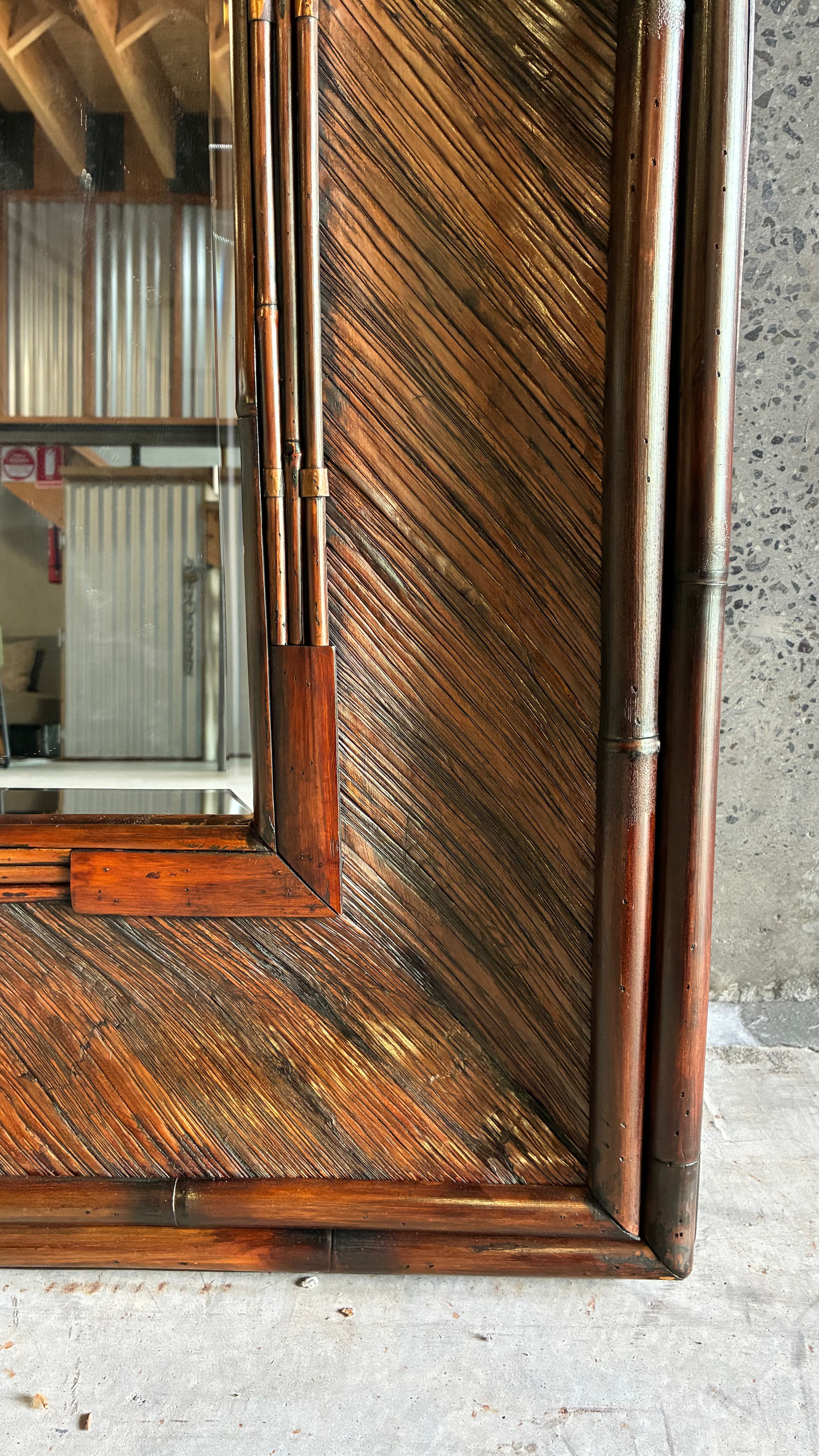 VINTAGE BAMBOO MIRROR