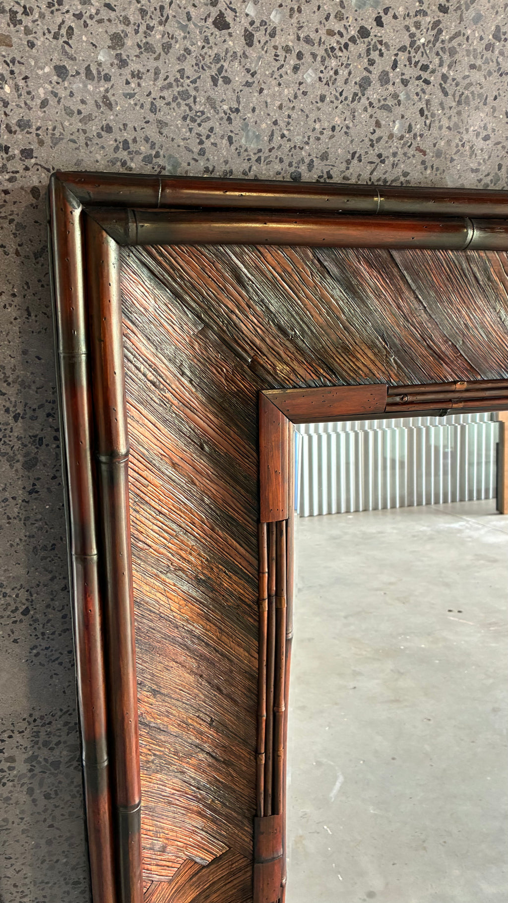 VINTAGE BAMBOO MIRROR