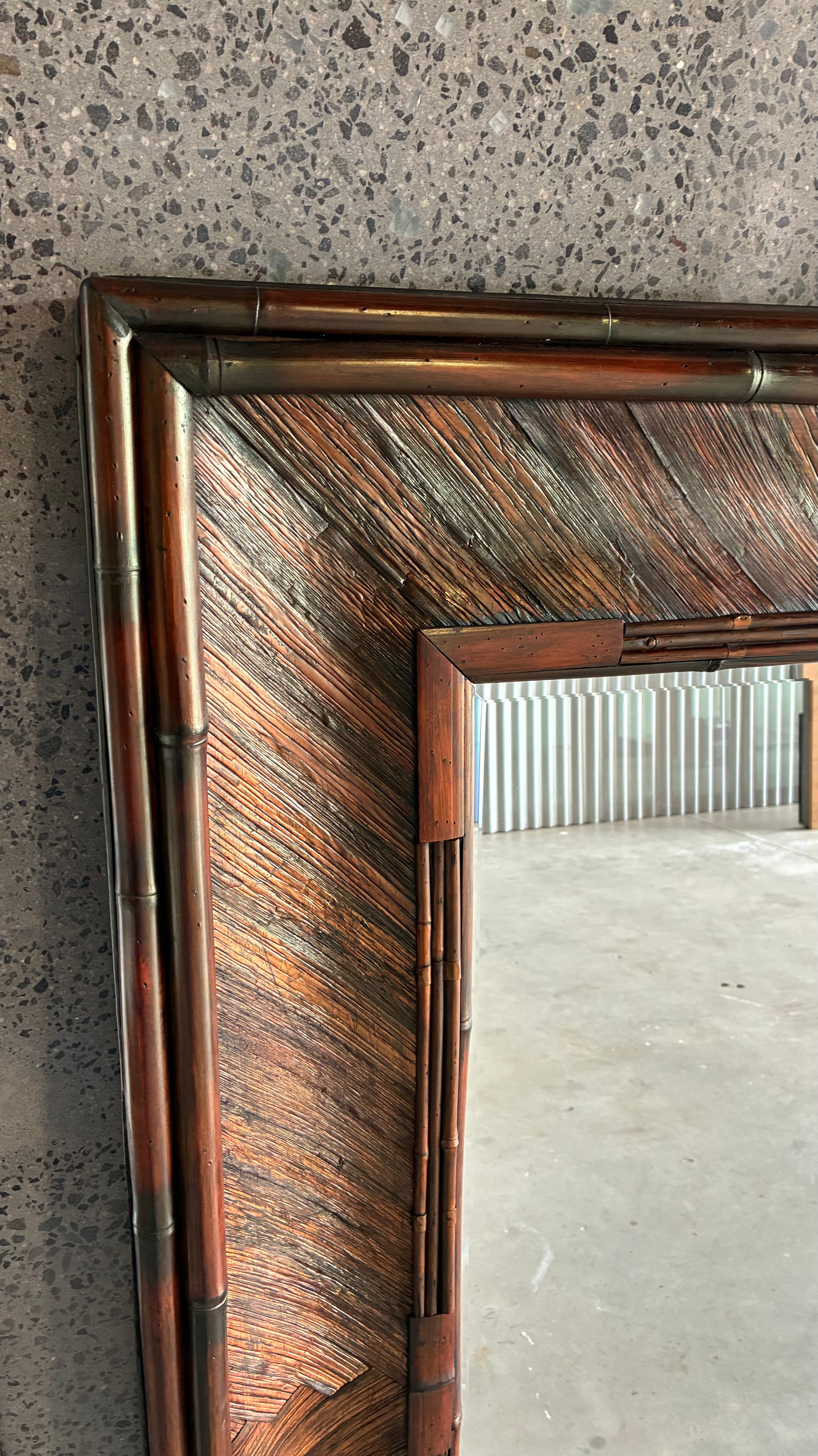 VINTAGE BAMBOO MIRROR