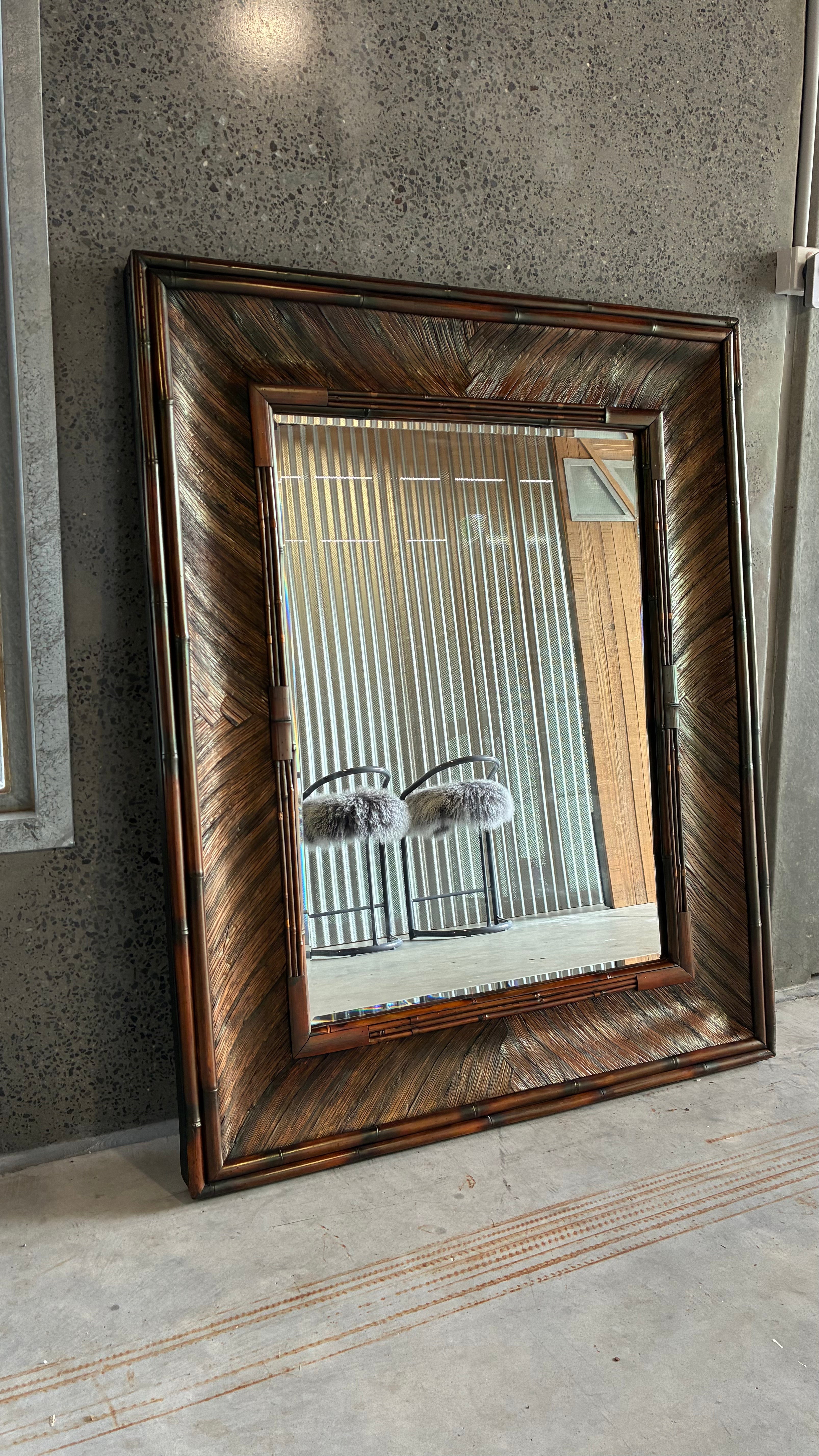 VINTAGE BAMBOO MIRROR