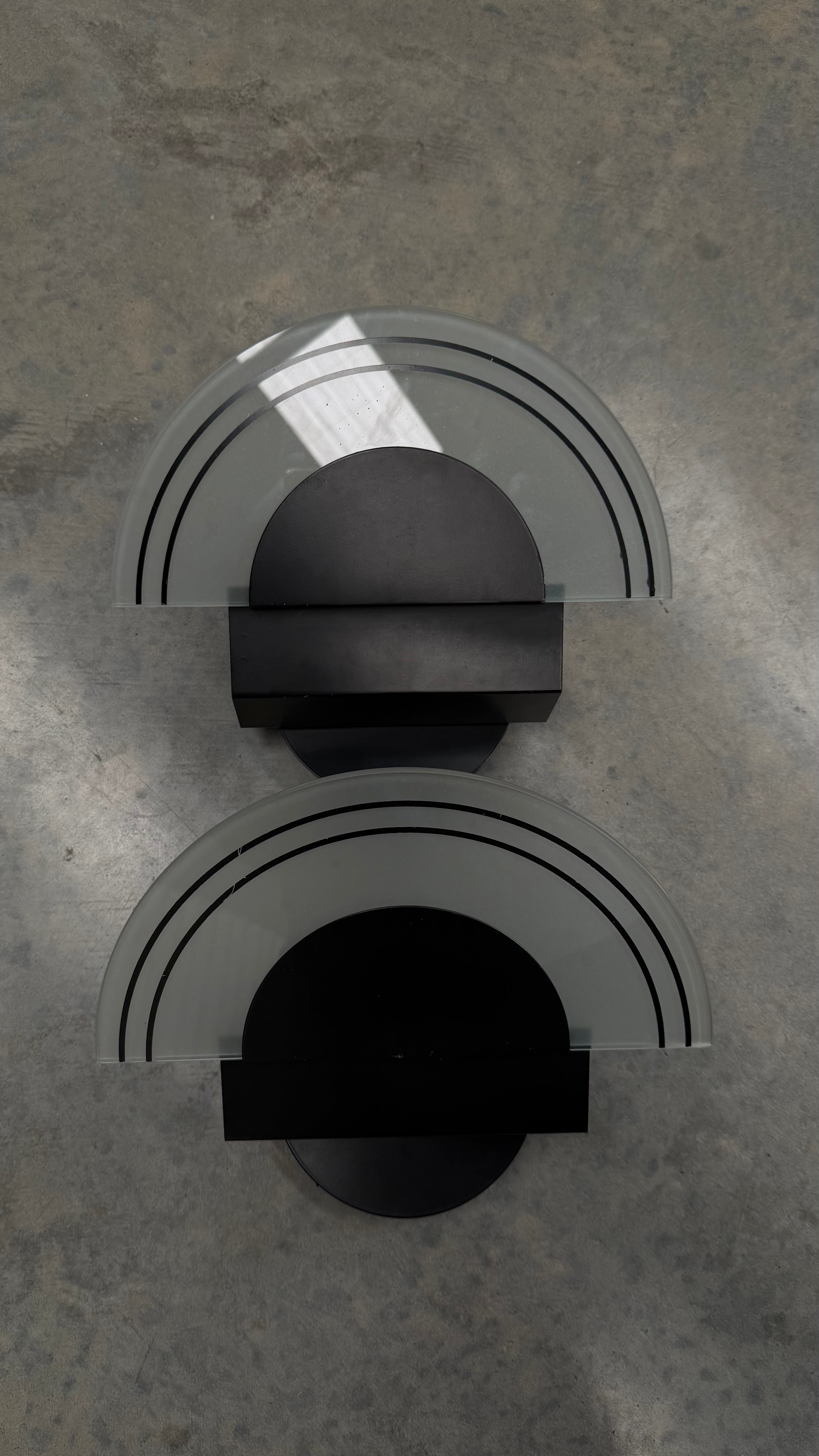 Italian Memphis-Style Wall Sconces 1980s (pair)