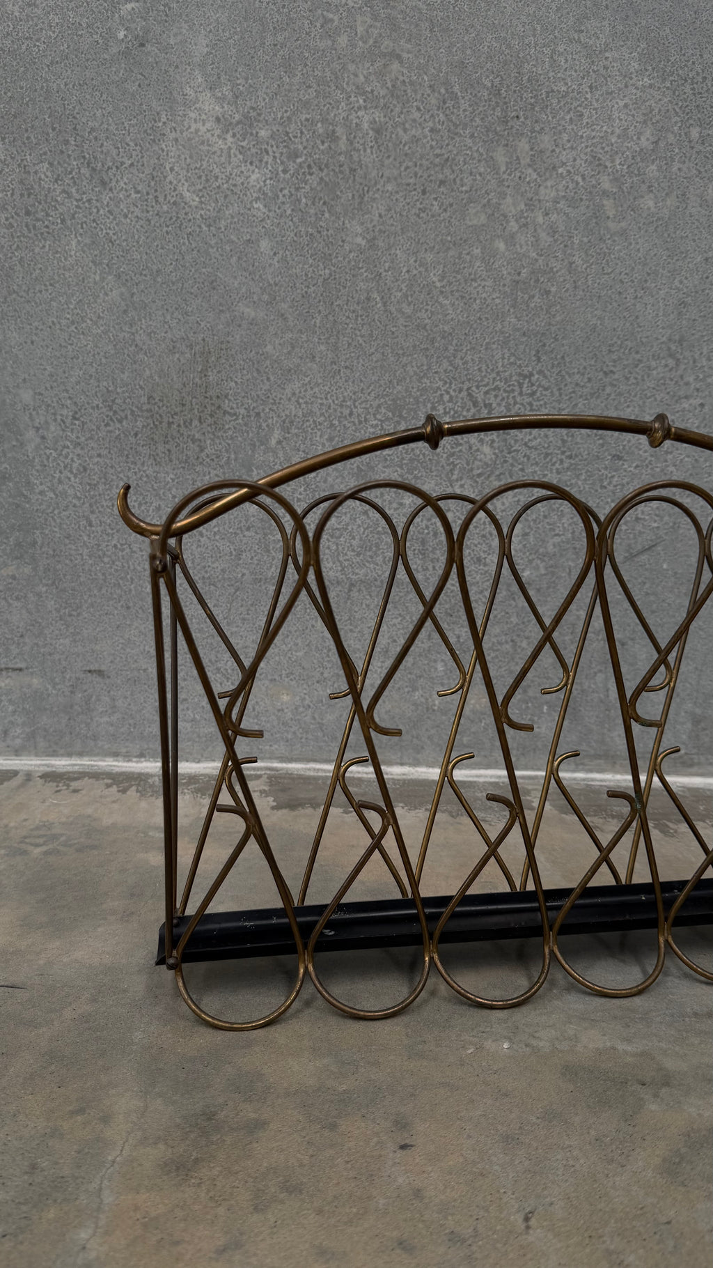 Italian Mid-century Brass Magazine Holder