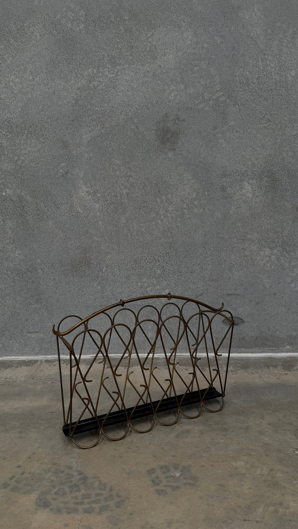 Italian Mid-century Brass Magazine Holder