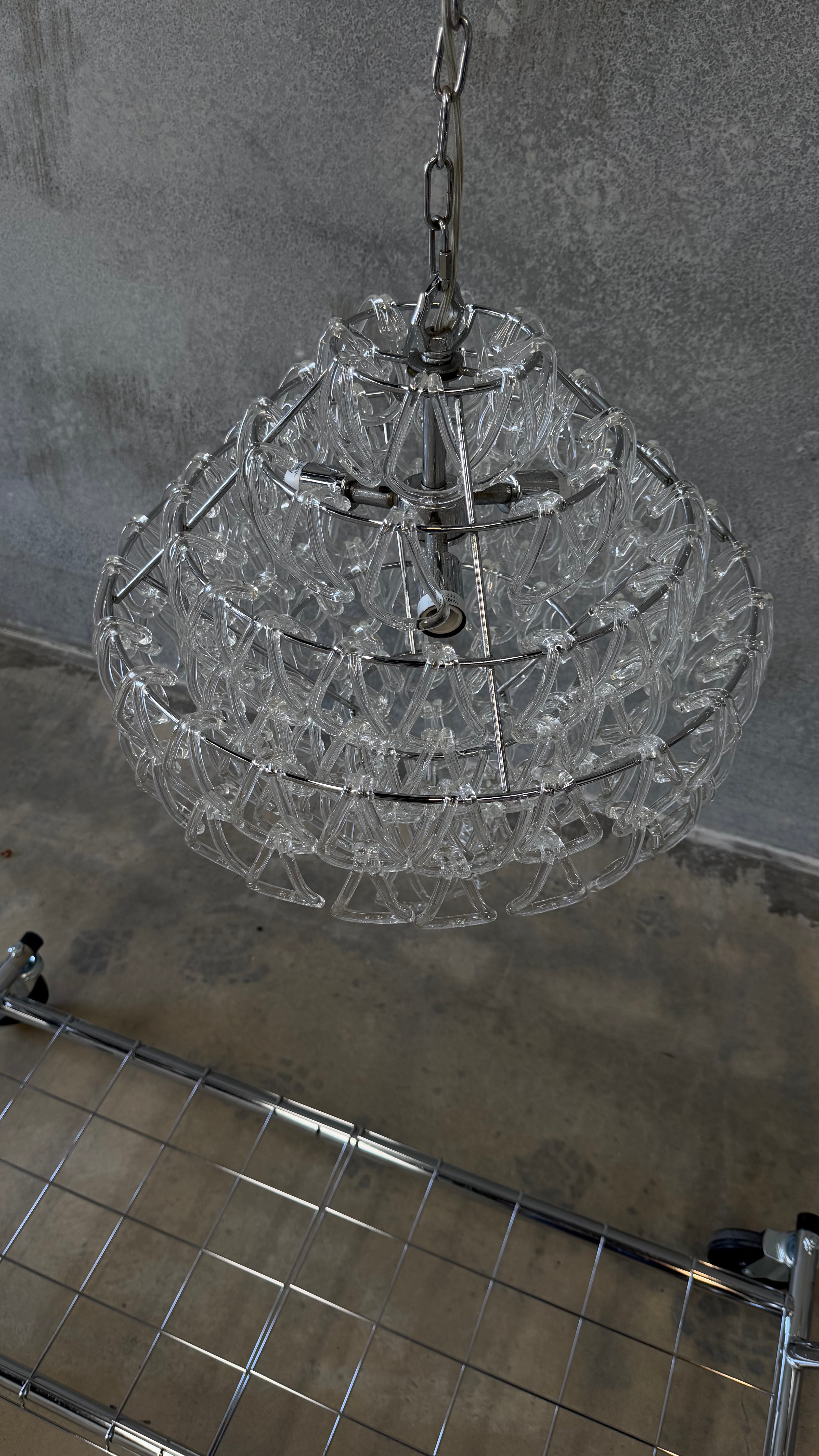 Giogali SP 50 Glass Pendant by Vistosi Italy 1970s