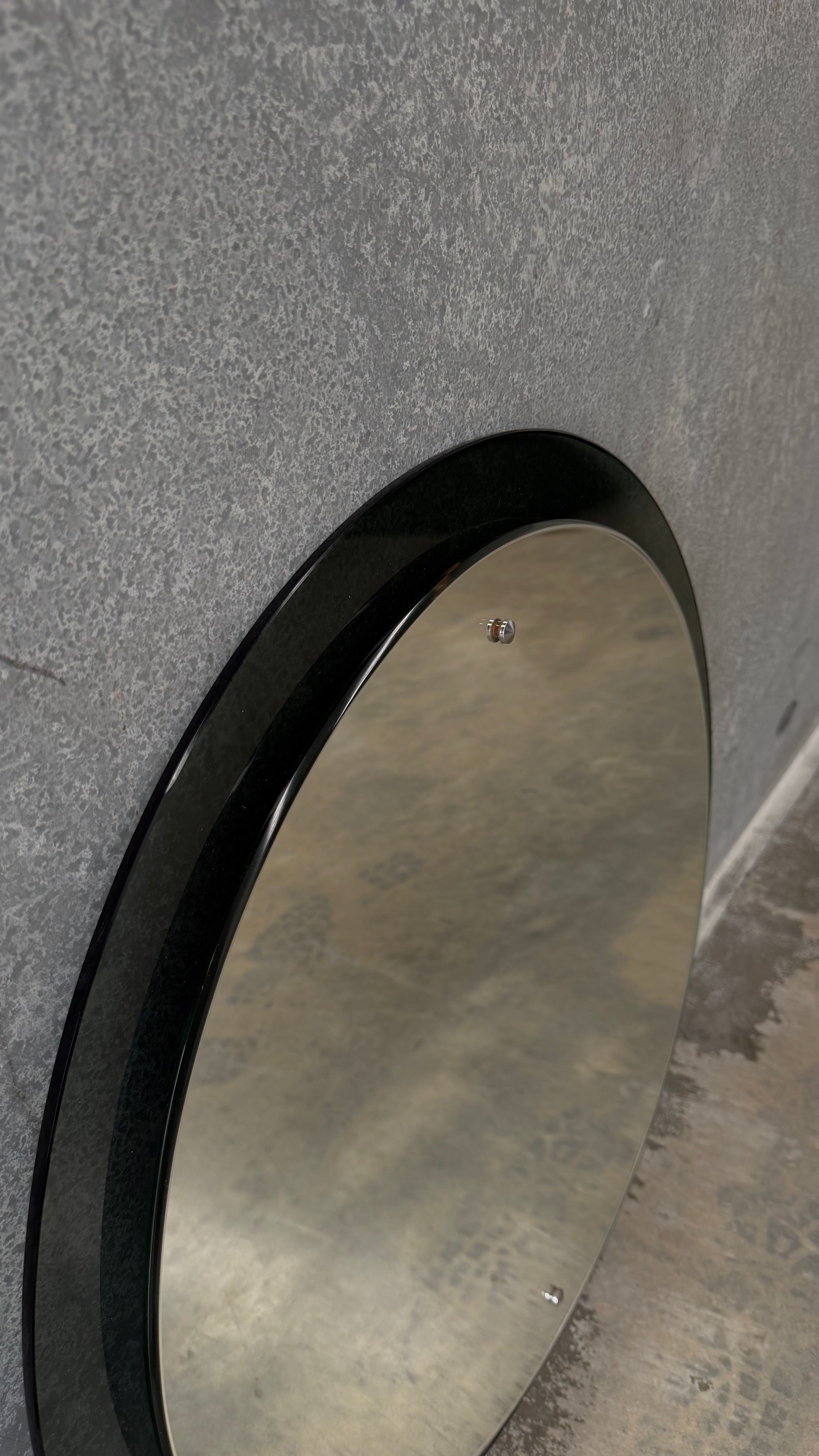 1970s Italian Smoked Glass Mirror
