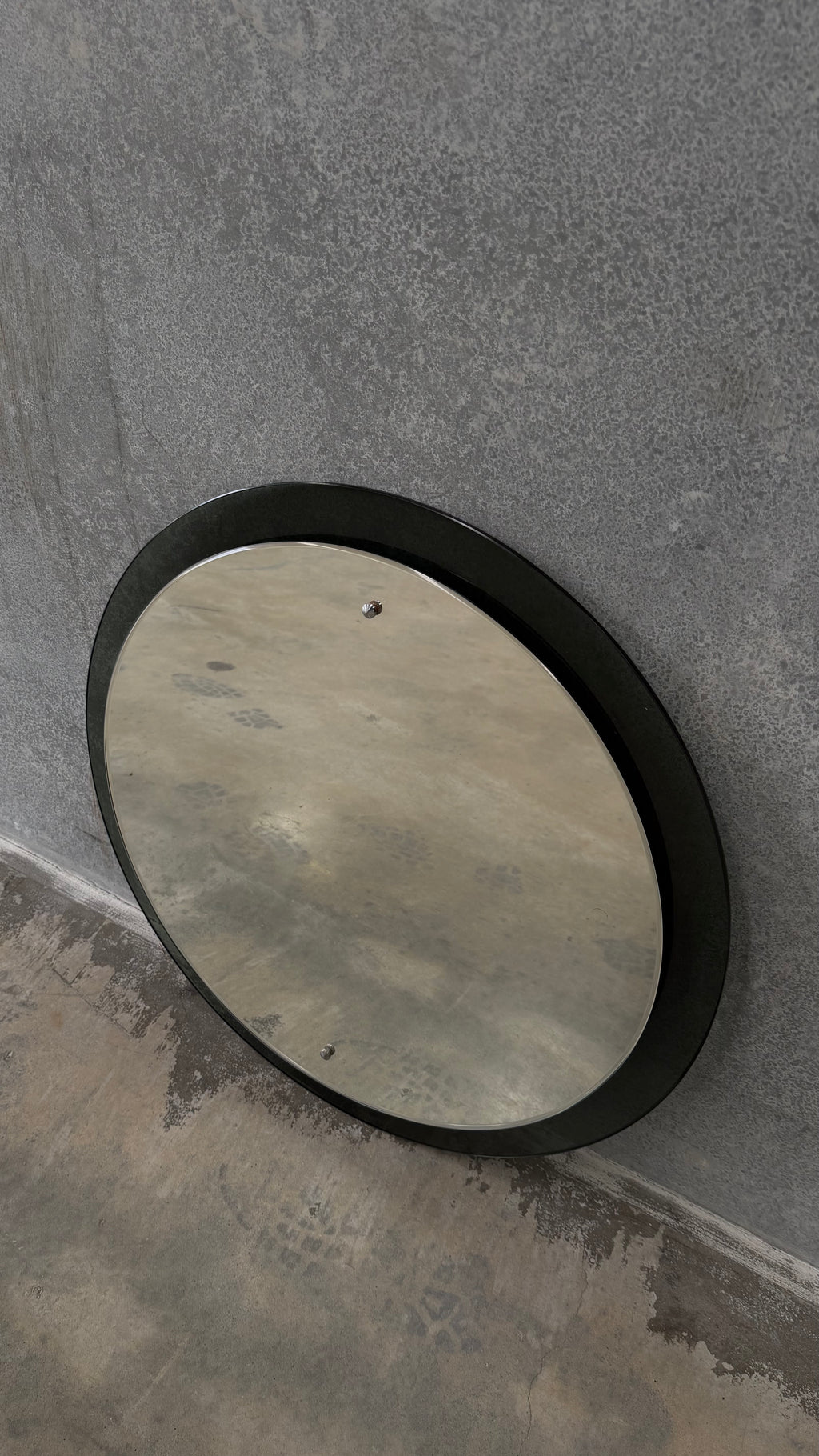 1970s Italian Smoked Glass Mirror