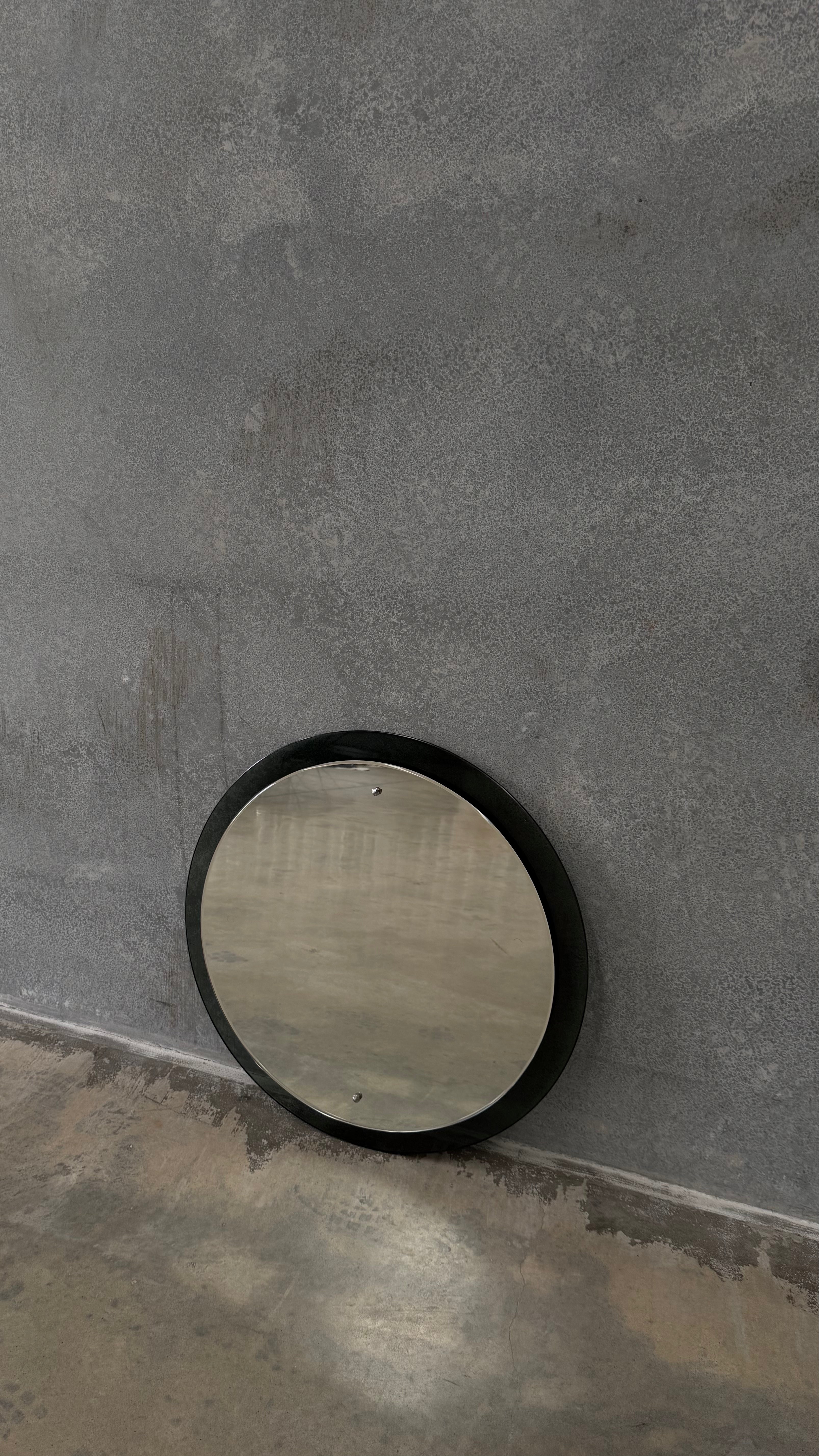 1970s Italian Smoked Glass Mirror