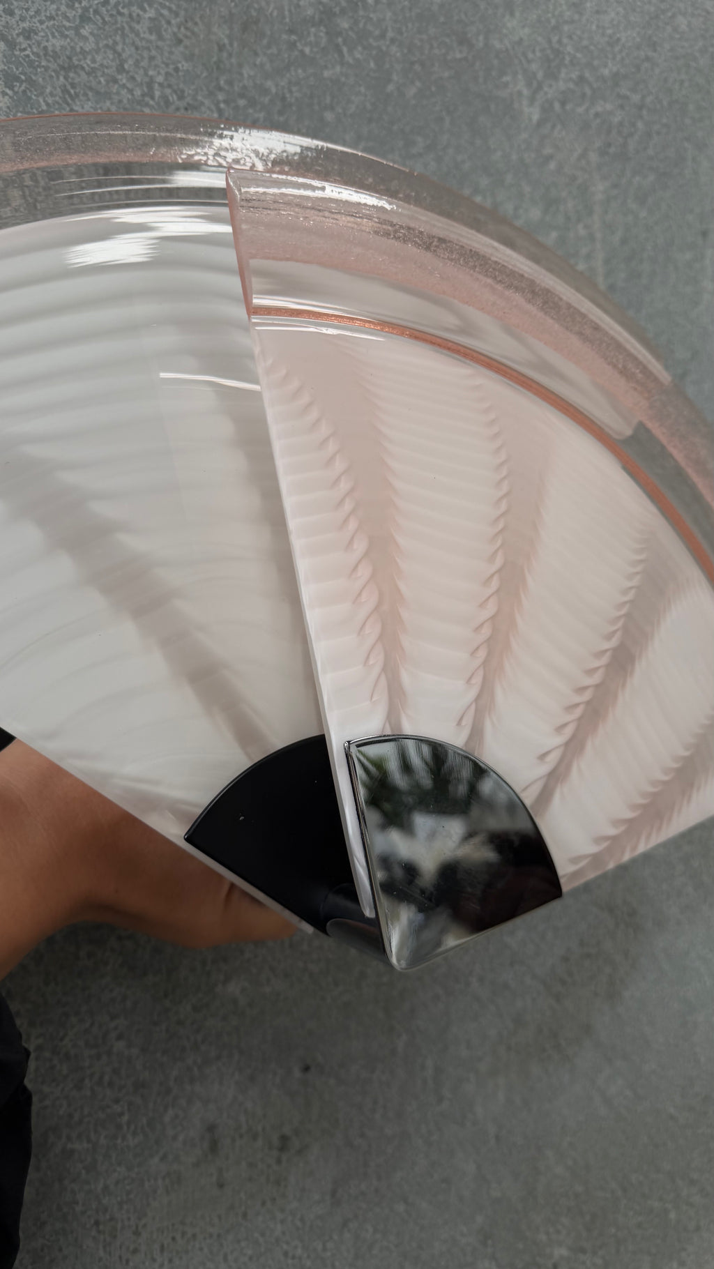 1980s Murano Glass Fan Wall Light