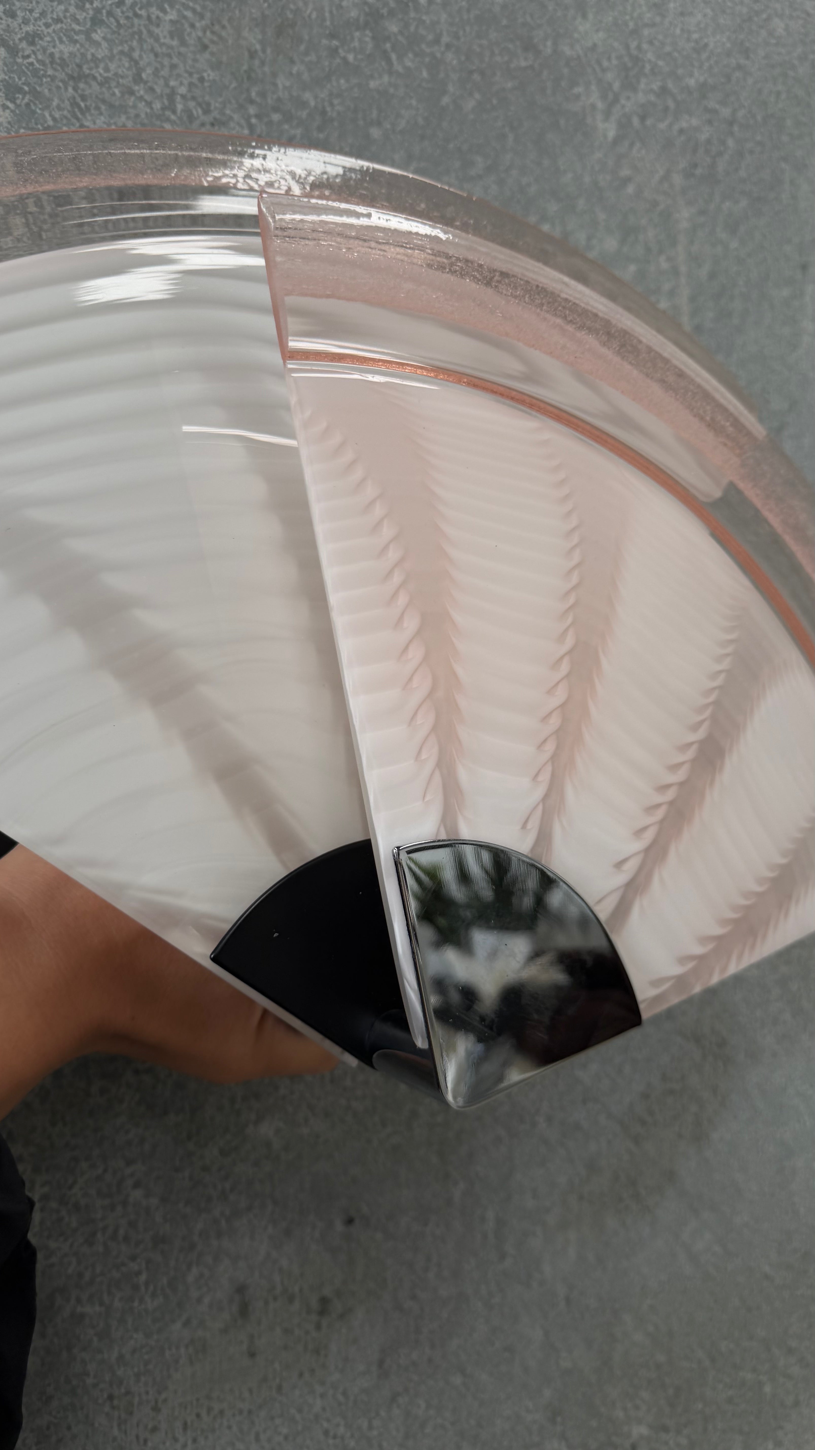1980s Murano Glass Fan Wall Light