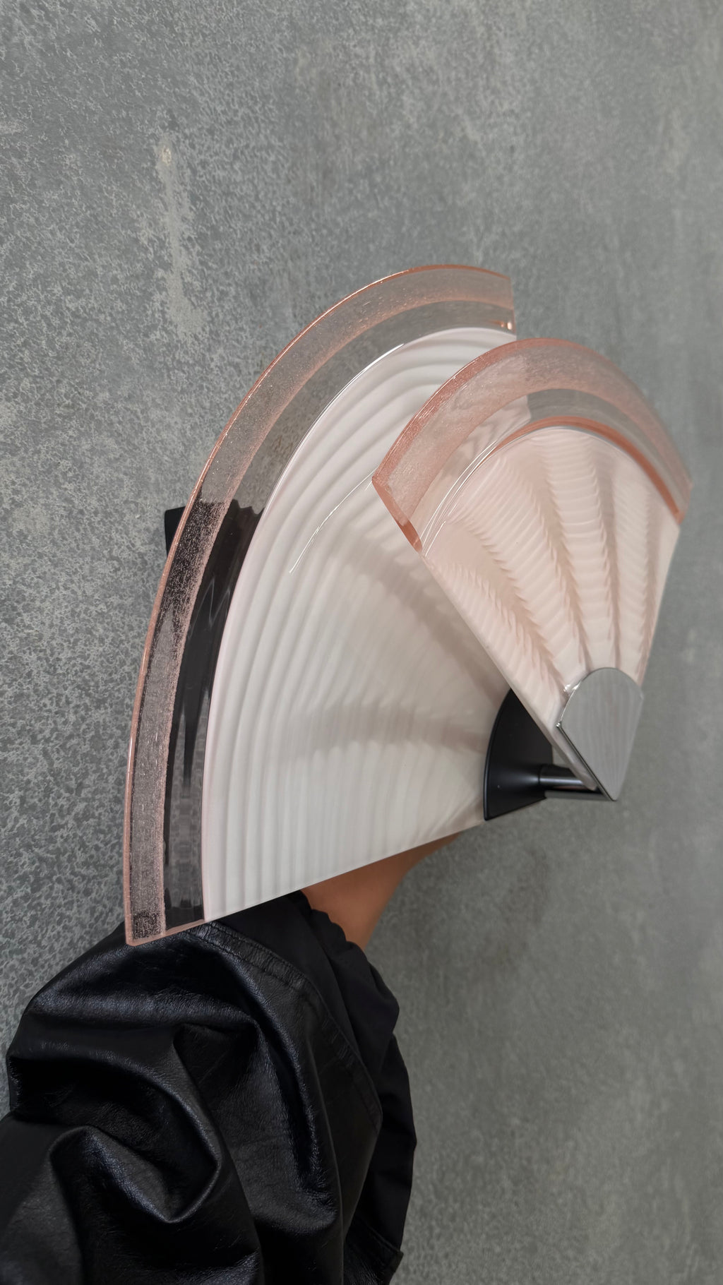 1980s Murano Glass Fan Wall Light