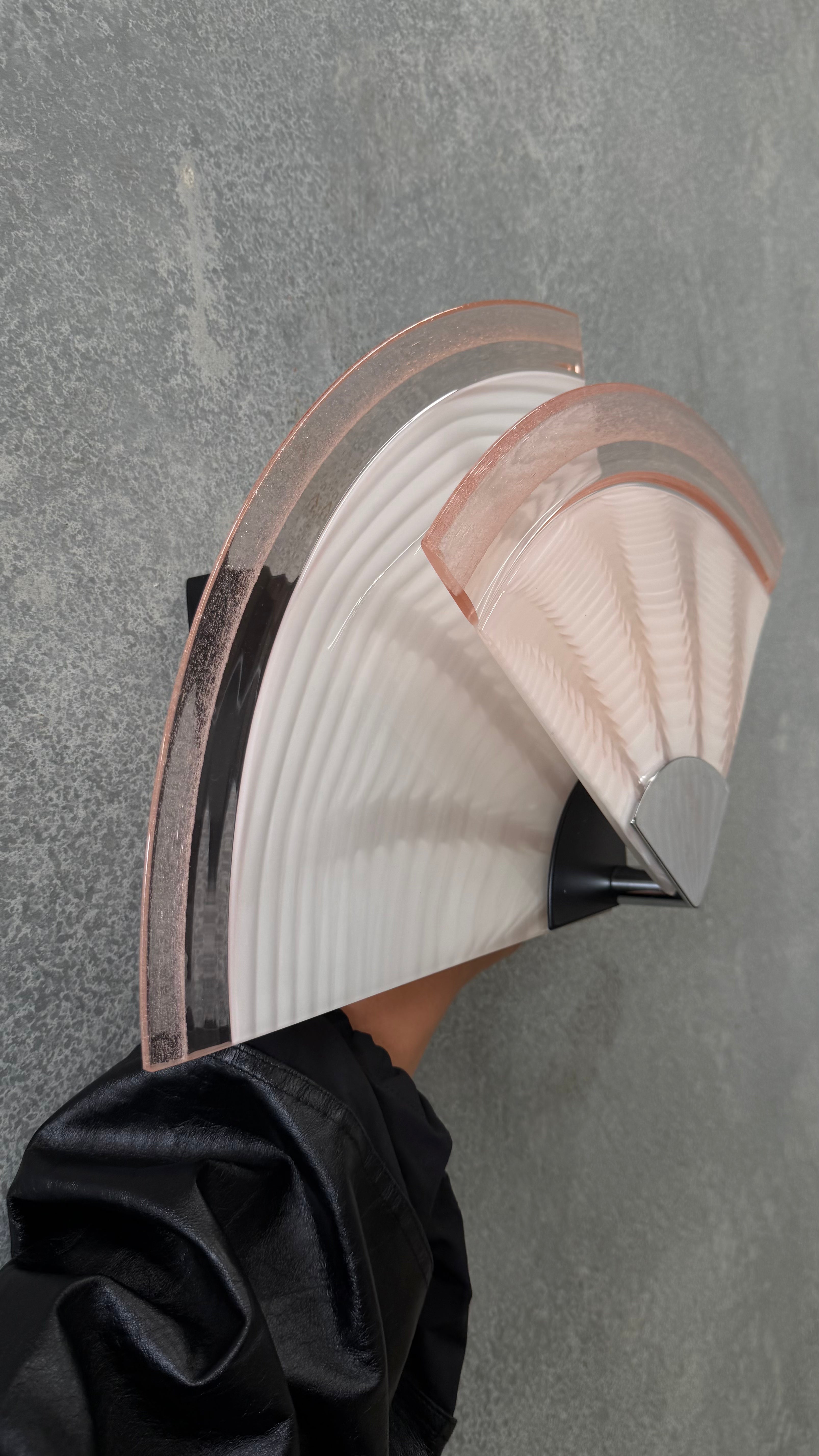 1980s Murano Glass Fan Wall Light