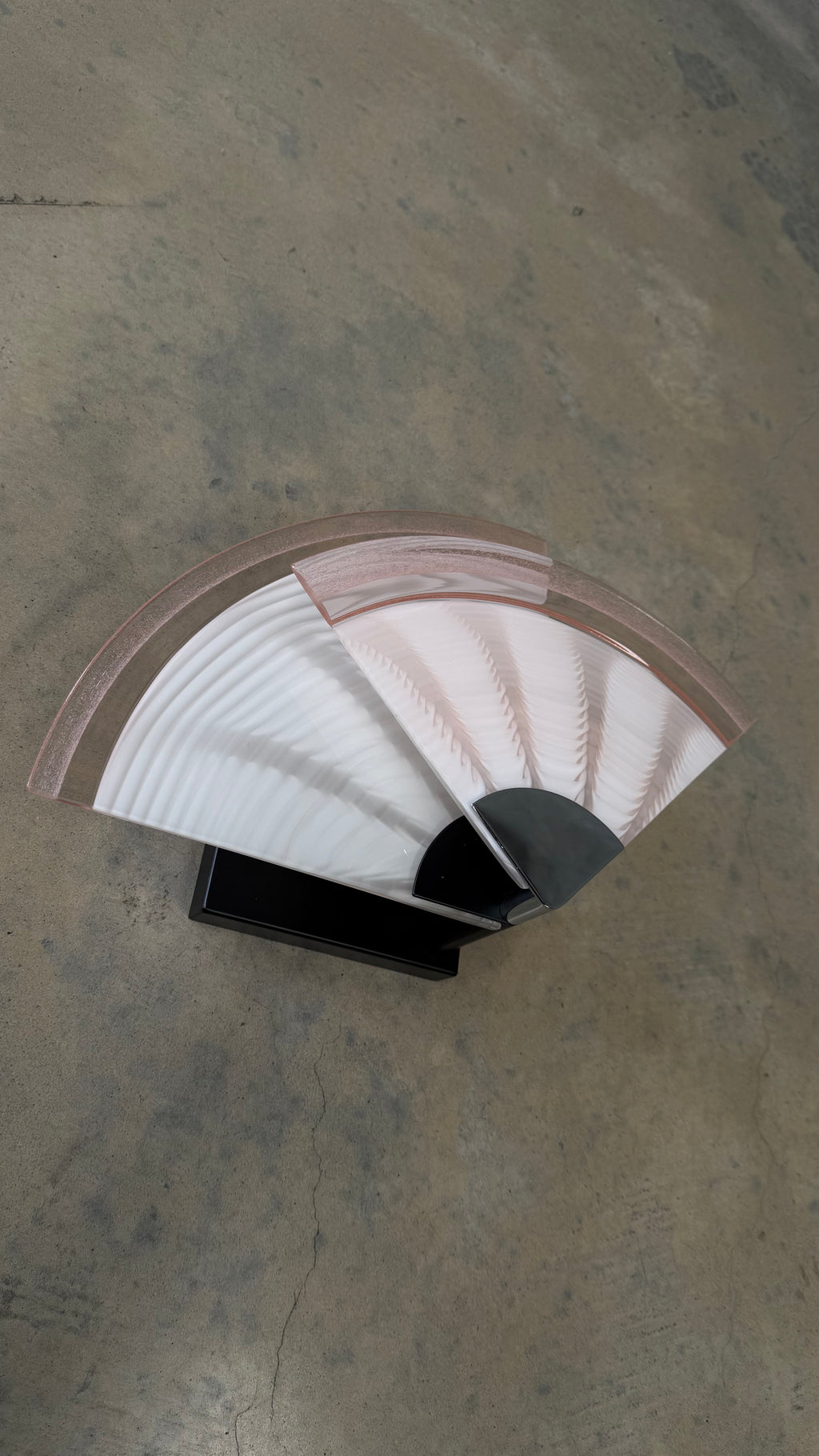 1980s Murano Glass Fan Wall Light