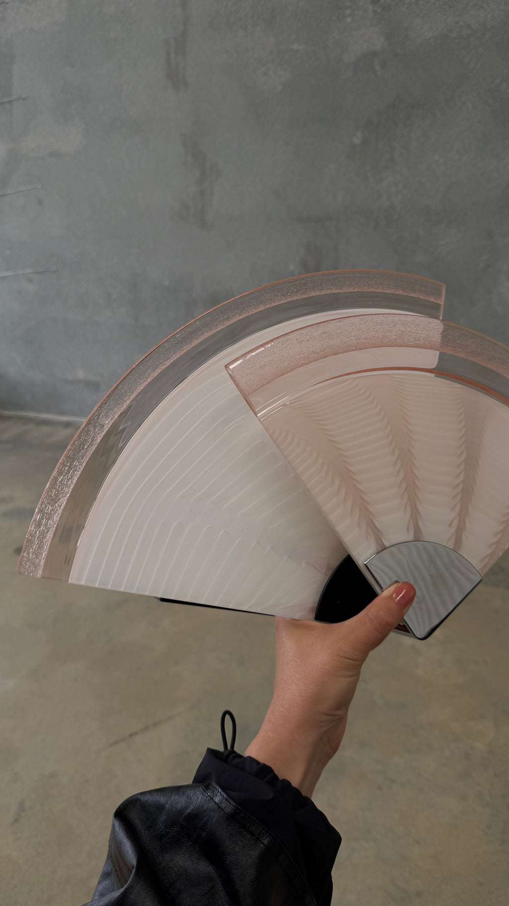 1980s Murano Glass Fan Wall Light