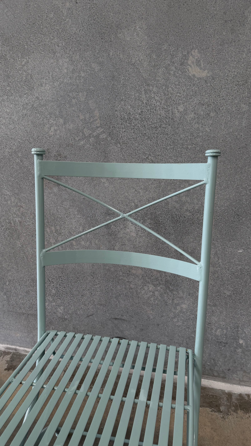 Vintage Metal Garden Setting in Smoke Blue