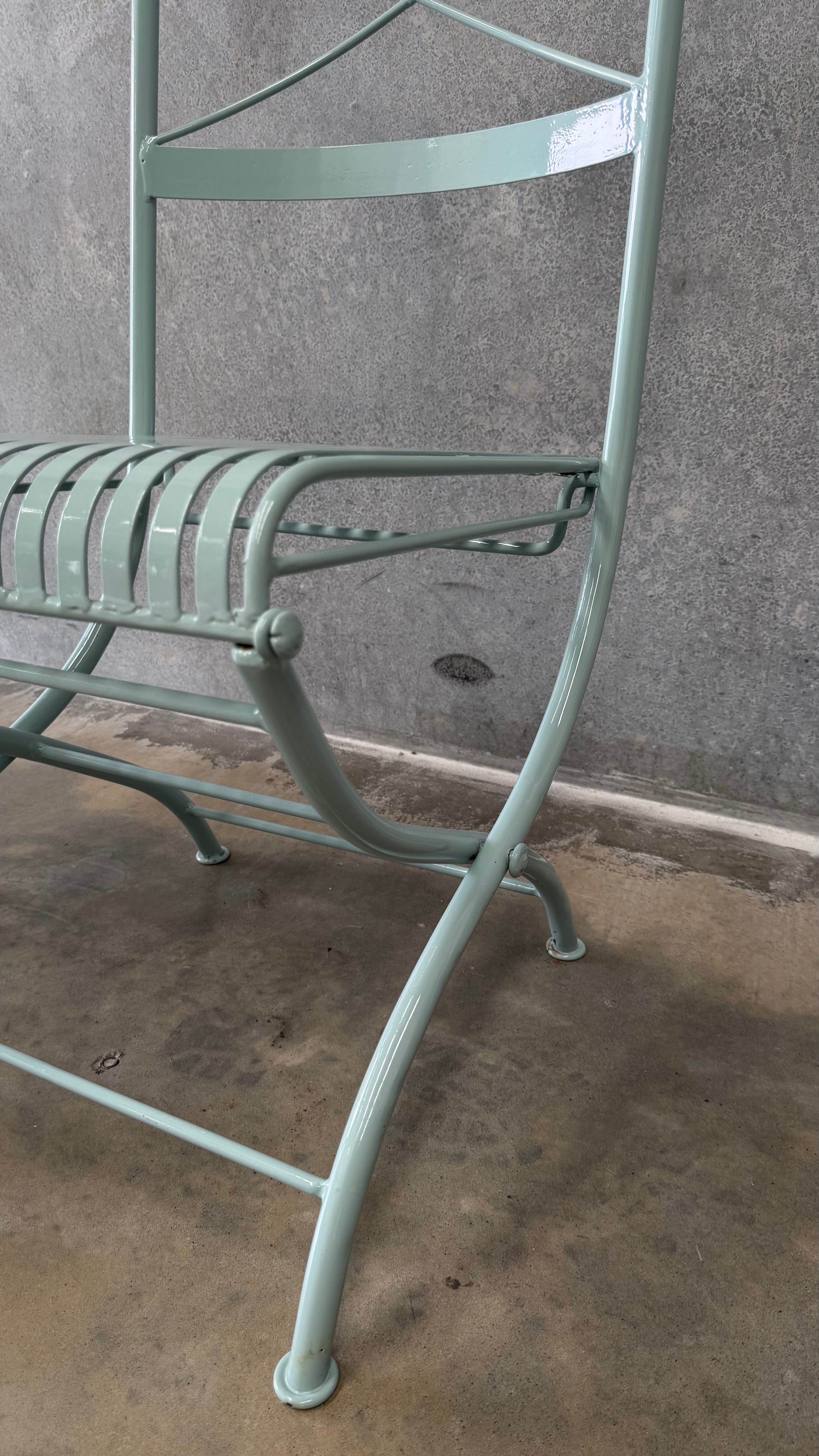 Vintage Metal Garden Setting in Smoke Blue