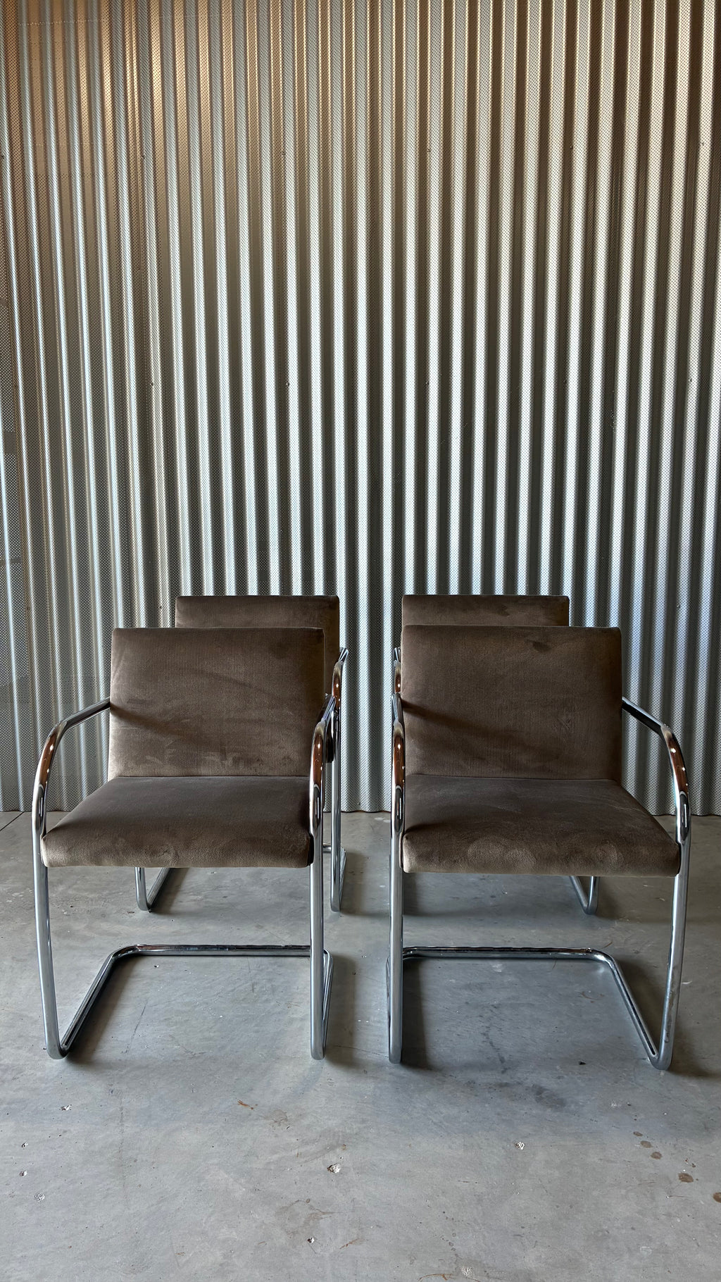 BRNO-STYLE CANTILEVER CHAIRS (SET OF FOUR)