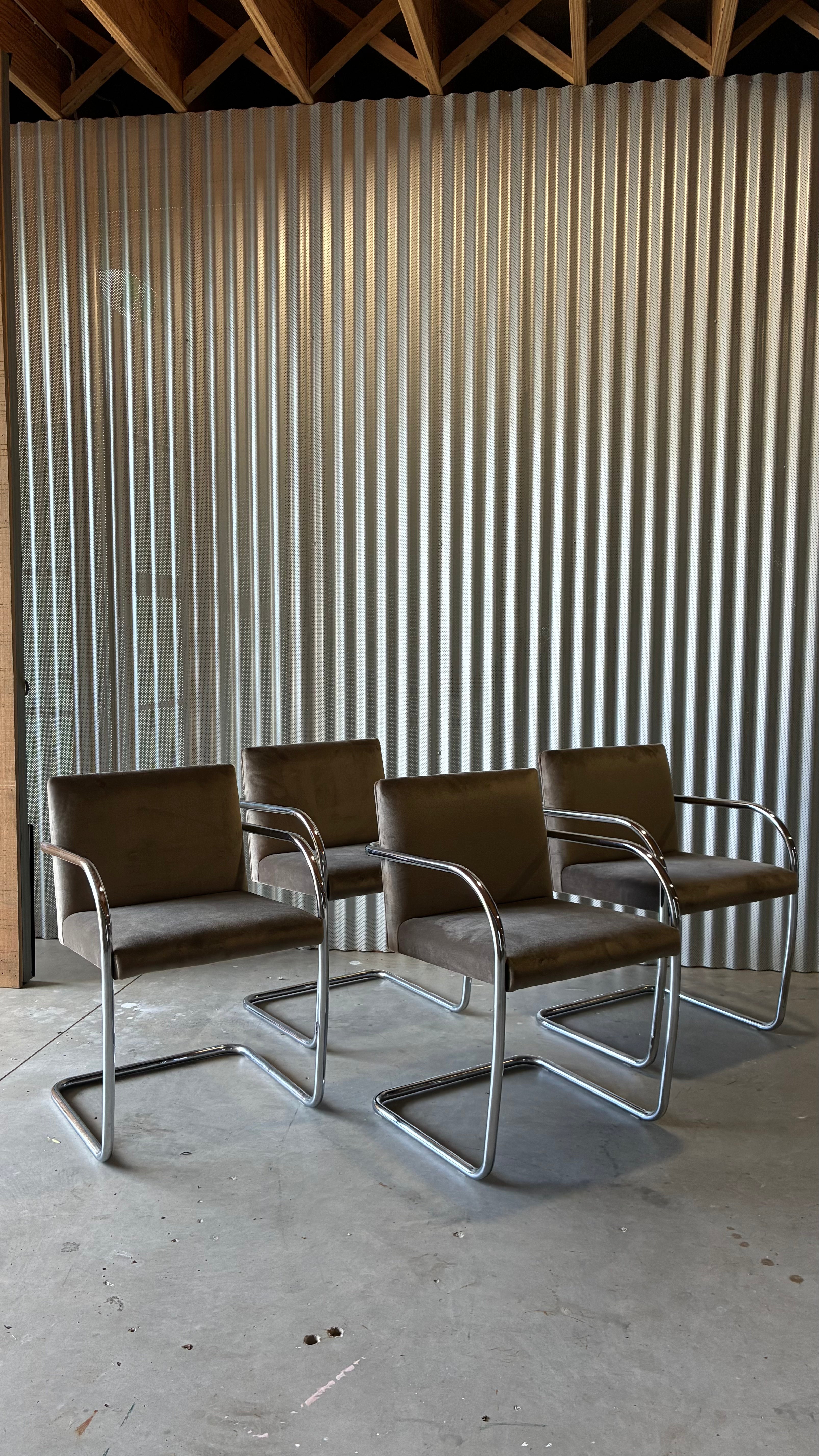 BRNO-STYLE CANTILEVER CHAIRS (SET OF FOUR)