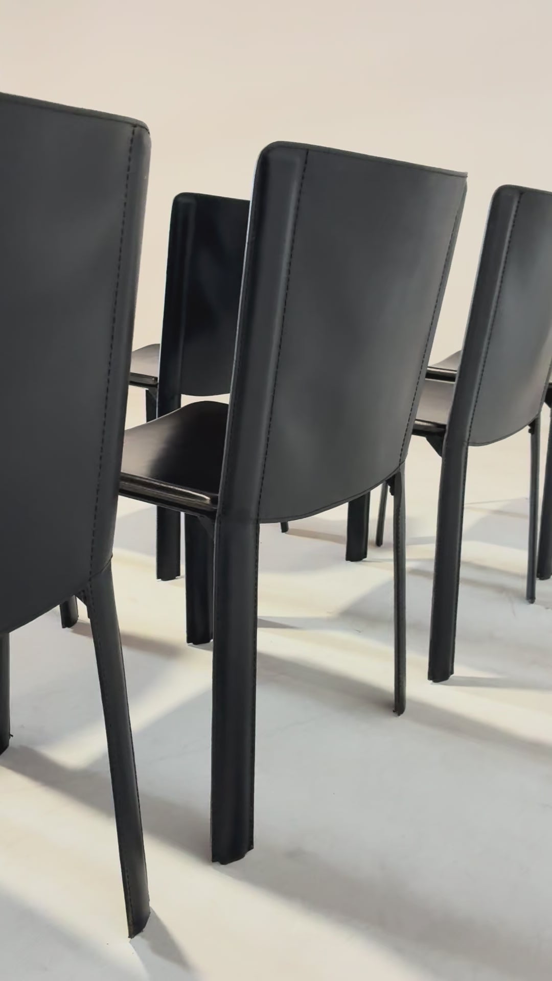 CIDUE LEATHER DINING CHAIRS (SET OF 6)